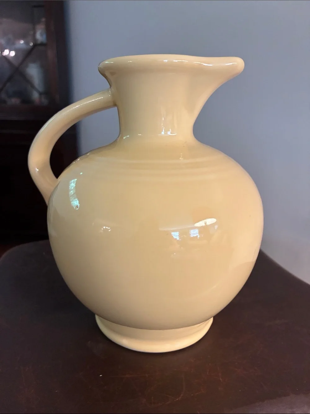 Homer Laughlin Fiesta P86 Open Water Carafe Pitcher, Retired Pastel Yellow